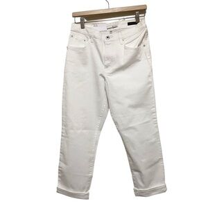 NWT! Ella Moss high waist slim straight ankle white jeans